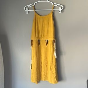 Earthbound Women’s Mustard Cut Out Mini Dress